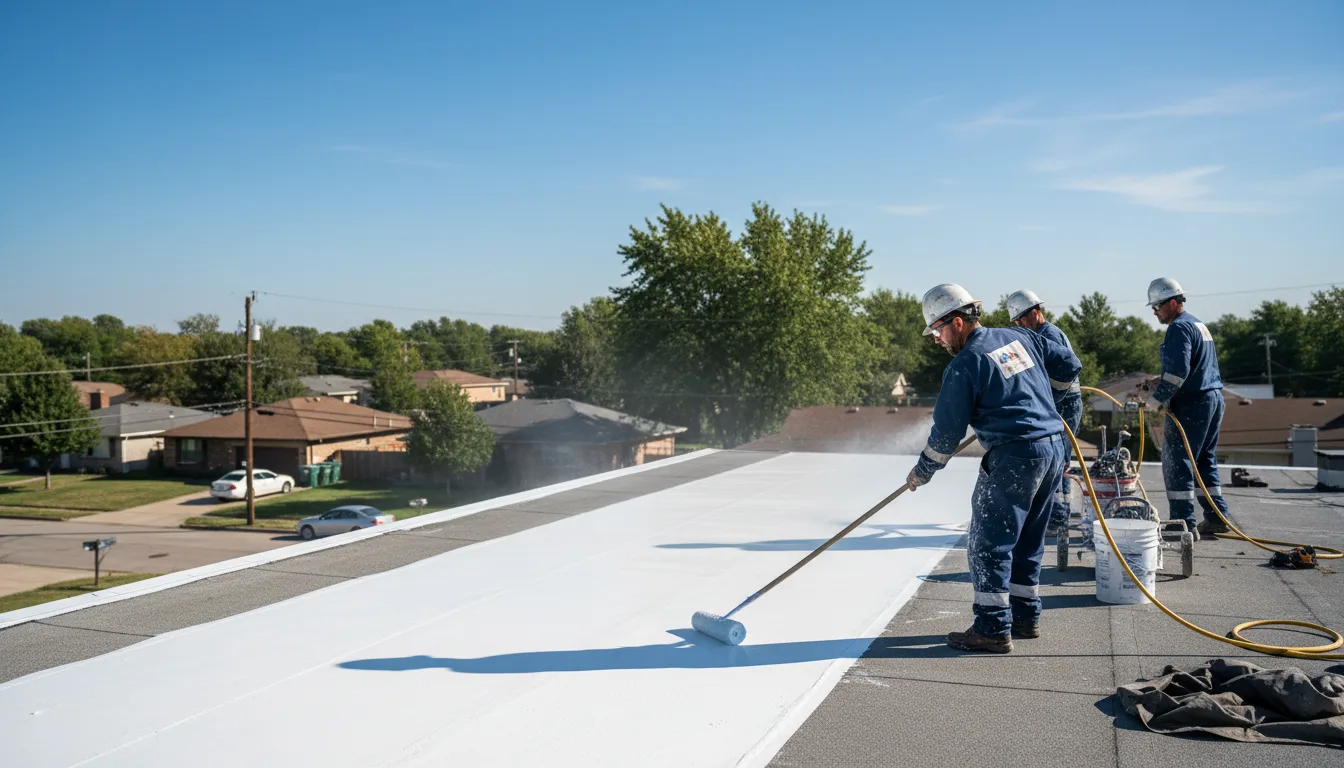 Commercial roof coating in Geigertown, PA near me